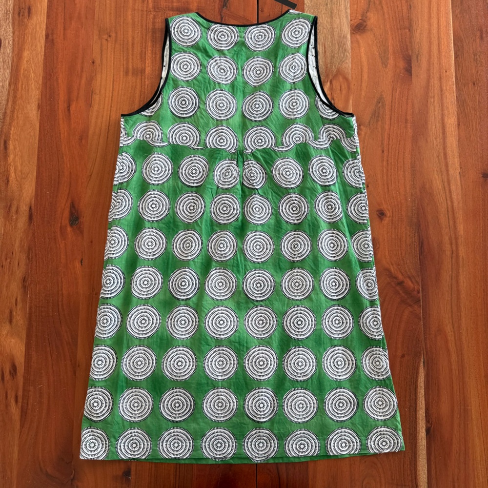 Layla Green Cotton Circle Pattern Mini Dress - image 8